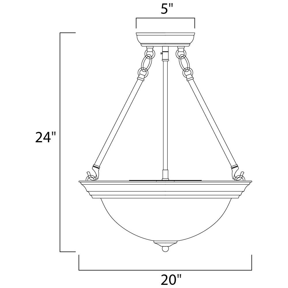 Essentials 3-Light Invert Bowl Pendant