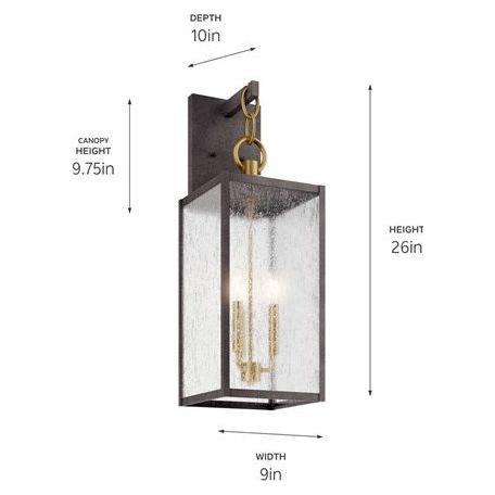 Lahden 26" 3-Light Outdoor Wall Light