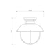 Ansel 1-Light Outdoor Ceiling Light