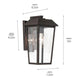 Mathus 13" 1-Light Outdoor Wall Light