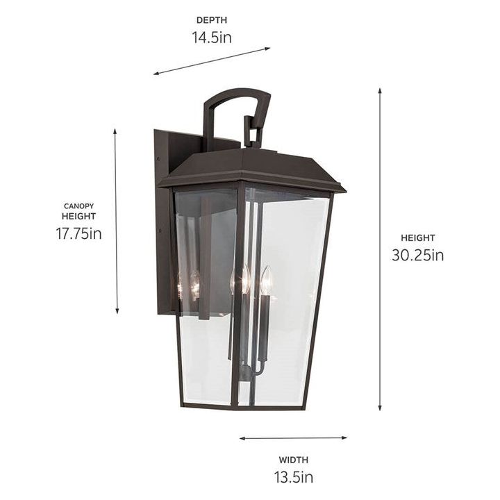 Mathus 30.25" 3-Light Outdoor Wall Light