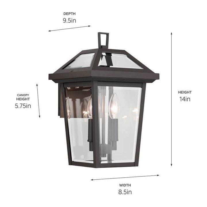 Regence 14" 2-Light Outdoor Wall Light