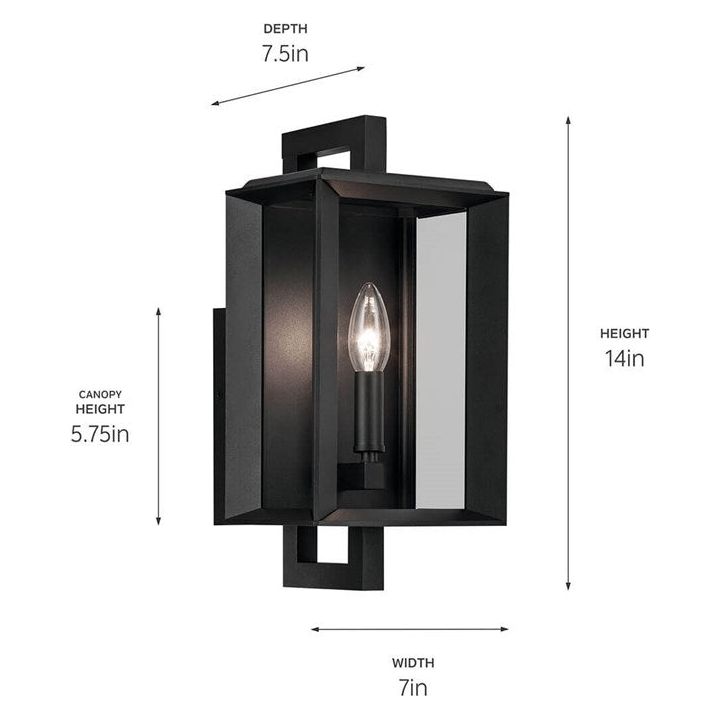 Kroft 14" 1-Light Outdoor Wall Light