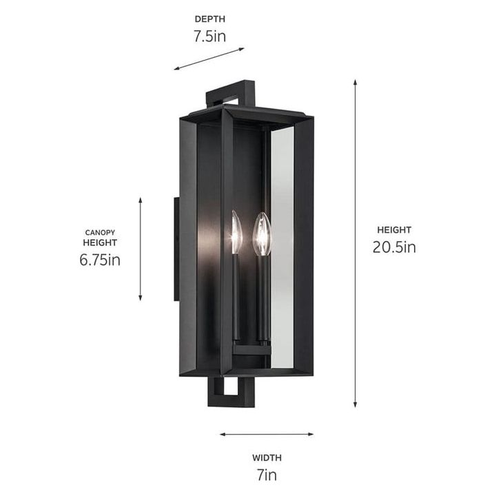 Kroft 20.5" 2-Light Outdoor Wall Light