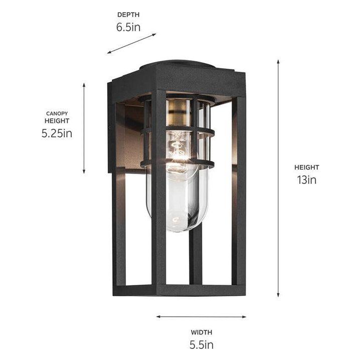 Hone 13" 1-Light Outdoor Wall Light