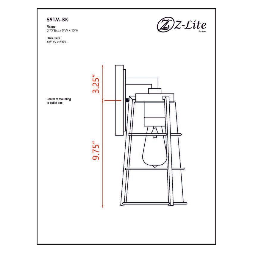 Helix 1-Light 13" Outdoor Wall Light