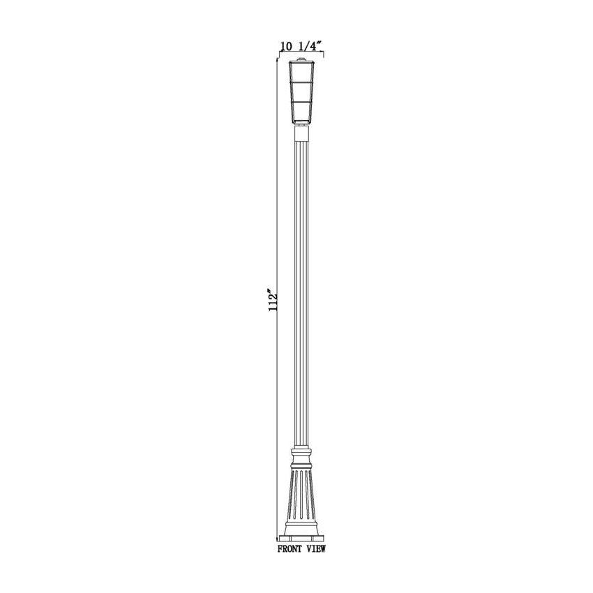 Helix 1-Light Outdoor Post Mounted Fixture