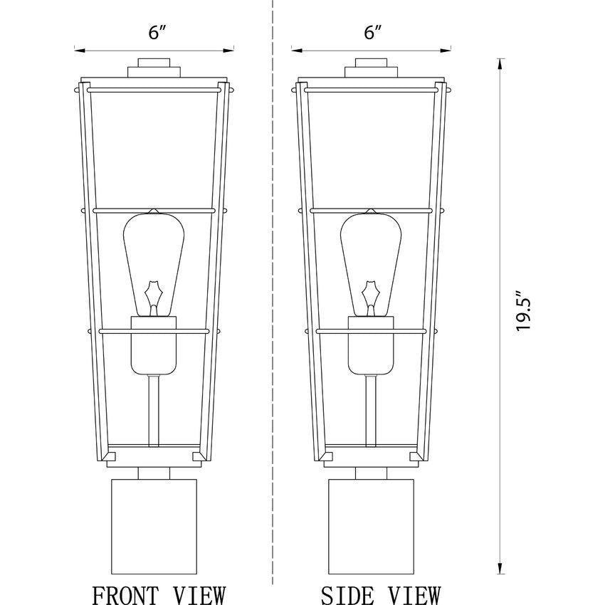 Helix 1-Light Outdoor Post Mount Fixture