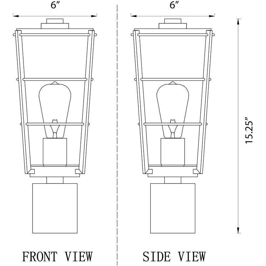 Helix 1-Light Outdoor Post Mount Fixture