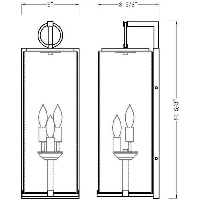 Z-Lite - Sana 3-Light Outdoor Wall Light - Lights Canada