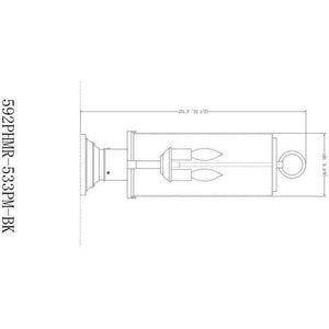 Z-Lite - Sana 2-Light Outdoor Pier Mount - Lights Canada