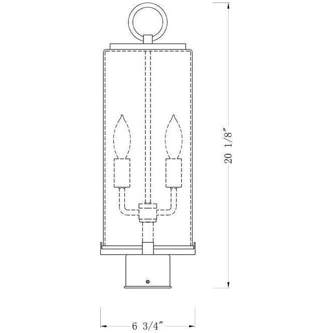 Z-Lite - Sana 2-Light Outdoor Post Light - Lights Canada