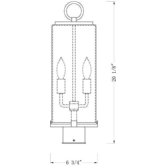 Z-Lite - Sana 2-Light Outdoor Post Light - Lights Canada