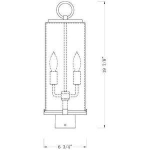 Z-Lite - Sana 2-Light Outdoor Post Light - Lights Canada