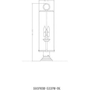 Z-Lite - Sana 3-Light Outdoor Pier Mount - Lights Canada