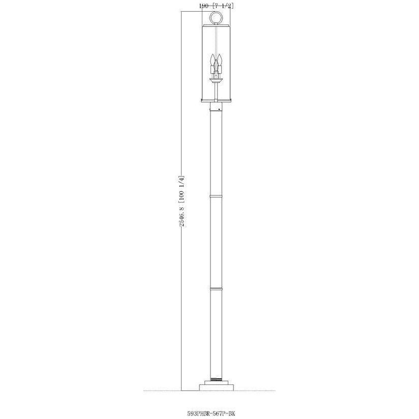 Z-Lite - Sana 3-Light Outdoor Post Light - Lights Canada