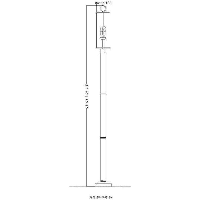 Z-Lite - Sana 3-Light Outdoor Post Light - Lights Canada