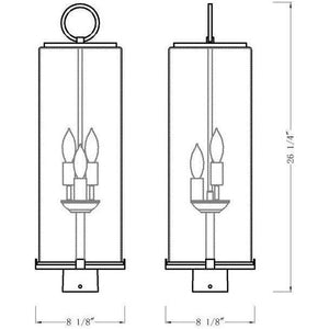 Z-Lite - Sana 3-Light Outdoor Post Light - Lights Canada