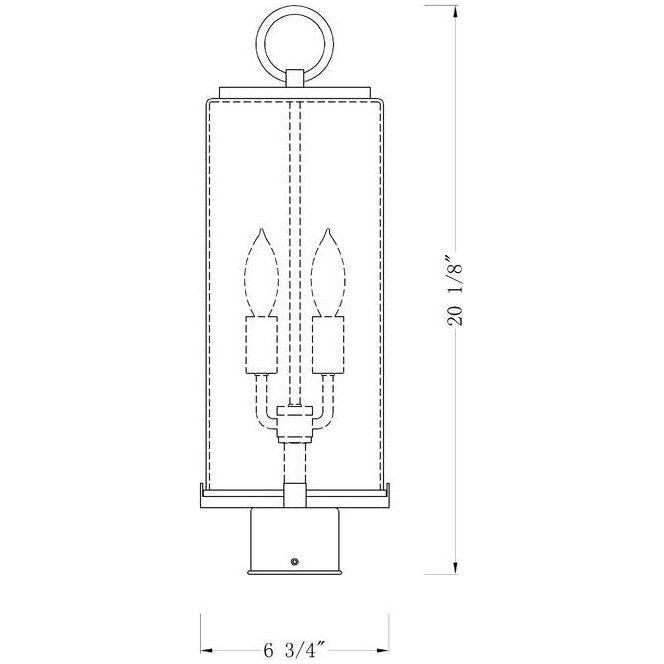 Z-Lite - Sana 2-Light Outdoor Post Light - Lights Canada