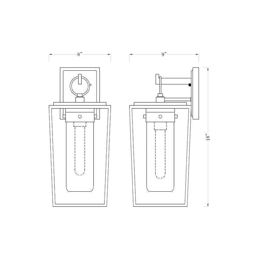 Sheridan 1-Light 18" Outdoor Wall Light