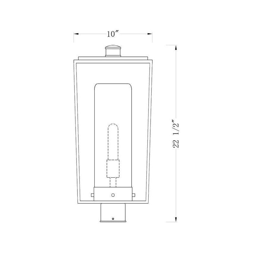 Sheridan 1-Light 22" Outdoor Post Mount Fixture