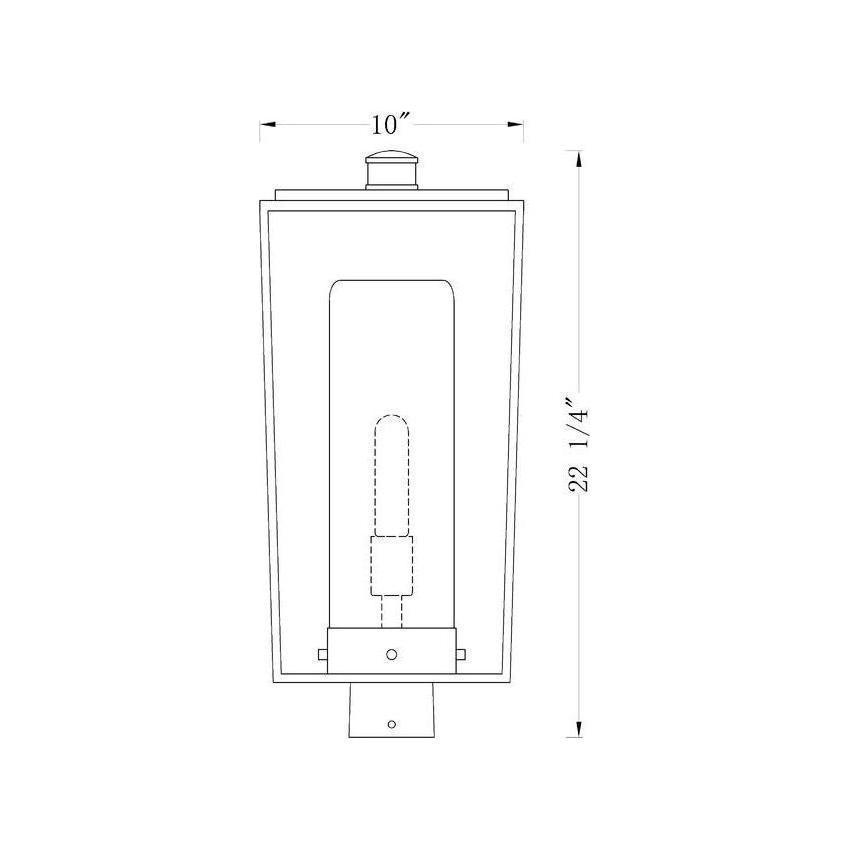 Sheridan 1-Light 22" Outdoor Post Mount Fixture