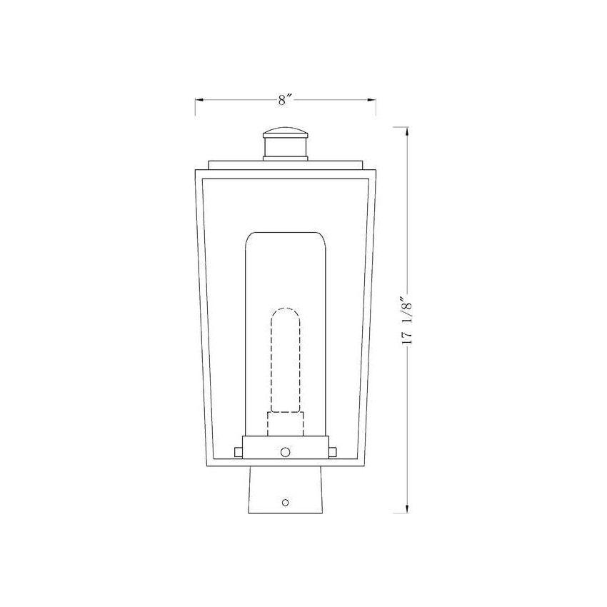 Sheridan 1-Light 17" Outdoor Post Mount Fixture