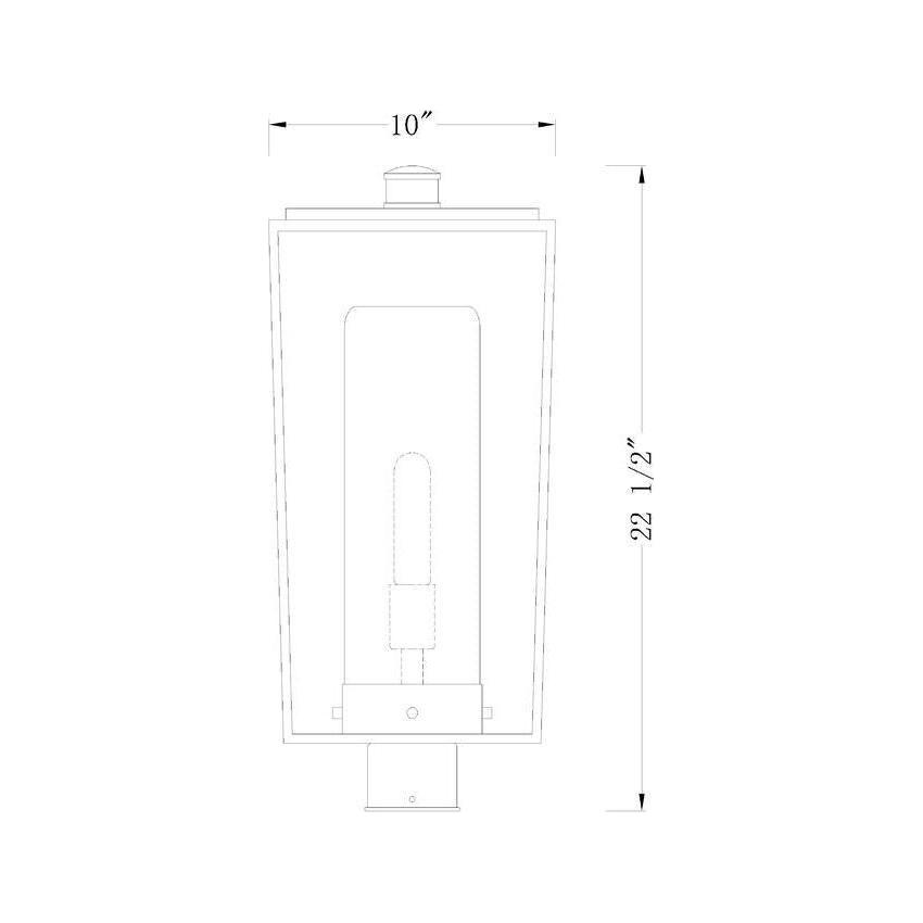 Sheridan 1-Light 22" Outdoor Post Mount Fixture