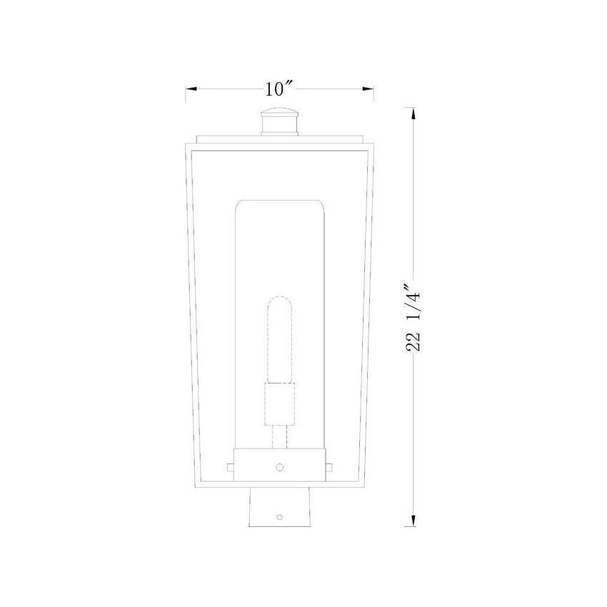 Sheridan 1-Light 22" Outdoor Post Mount Fixture