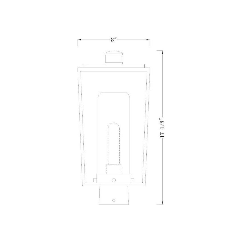 Sheridan 1-Light 17" Outdoor Post Mount Fixture