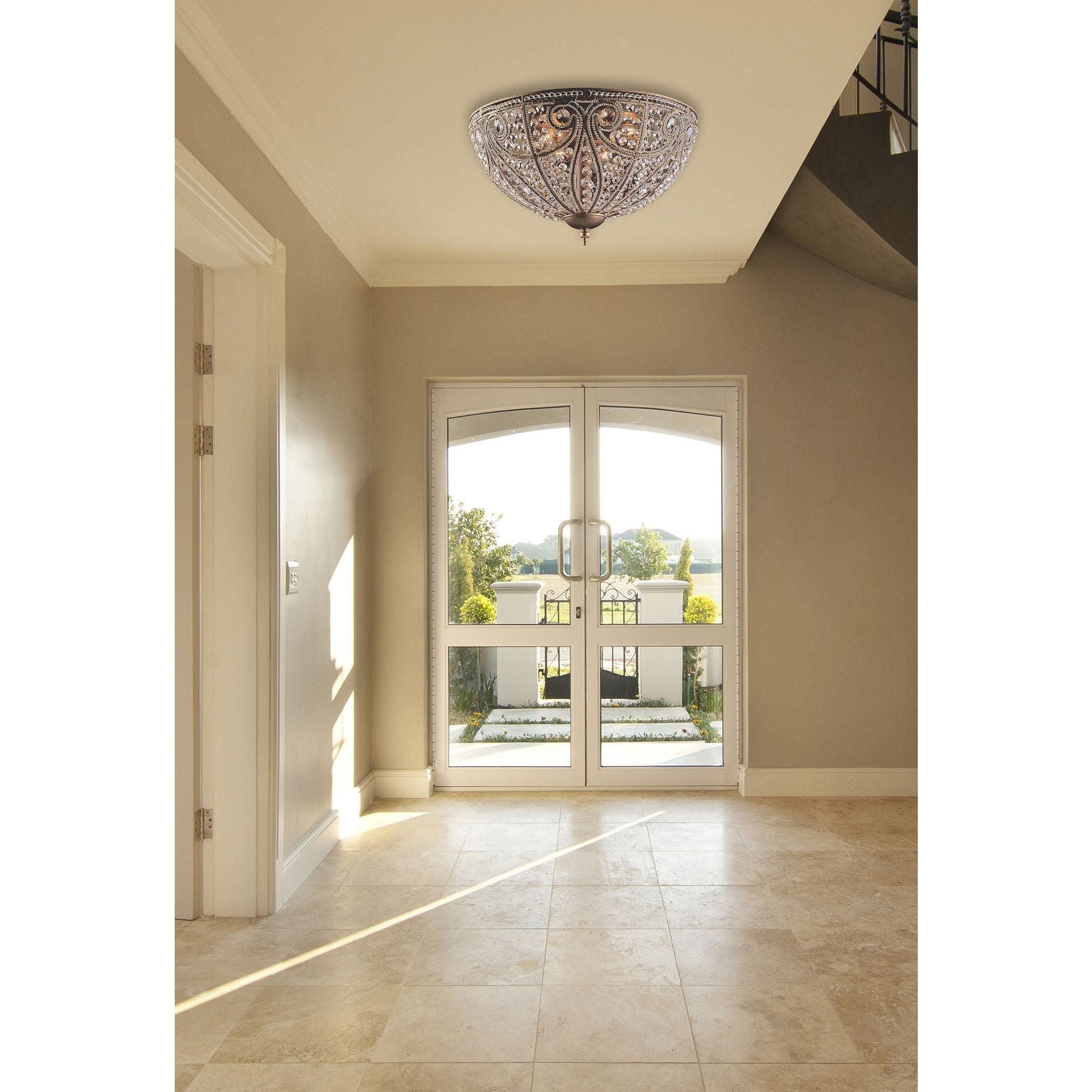 Elizabethan 17" Wide 6-Light Flush Mount