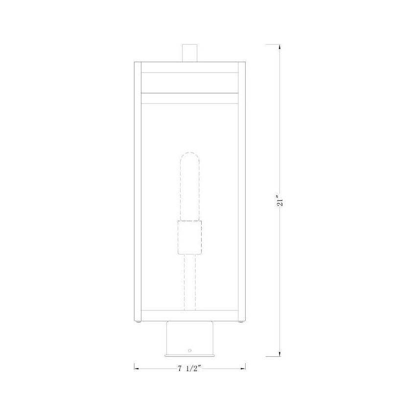 Nuri 1-Light 21" Outdoor Post Mount Fixture