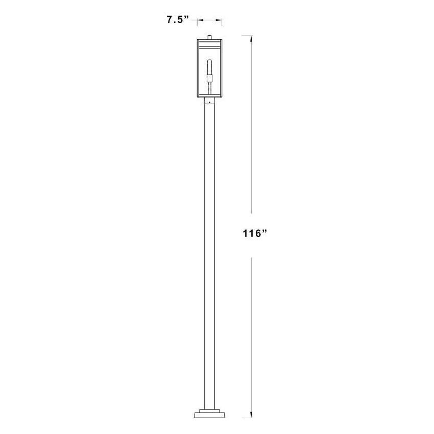 Nuri 1-Light Outdoor Post Mounted Fixture