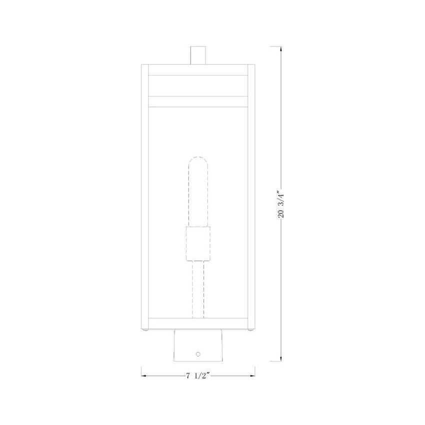 Nuri 1-Light 21" Outdoor Post Mount Fixture