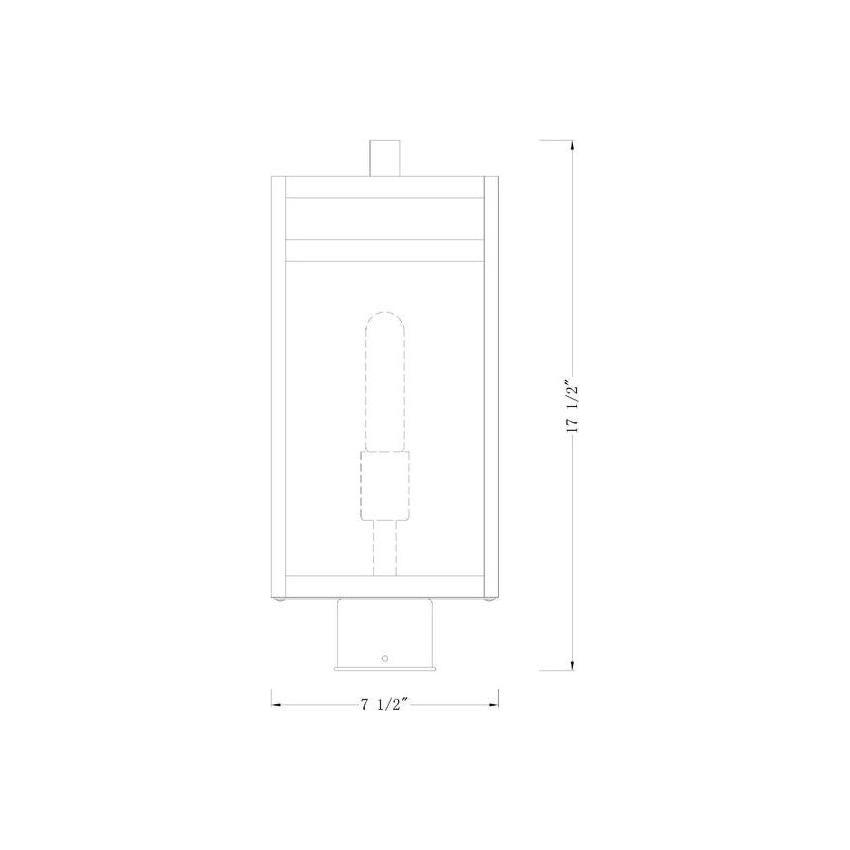 Nuri 1-Light 18" Outdoor Post Mount Fixture