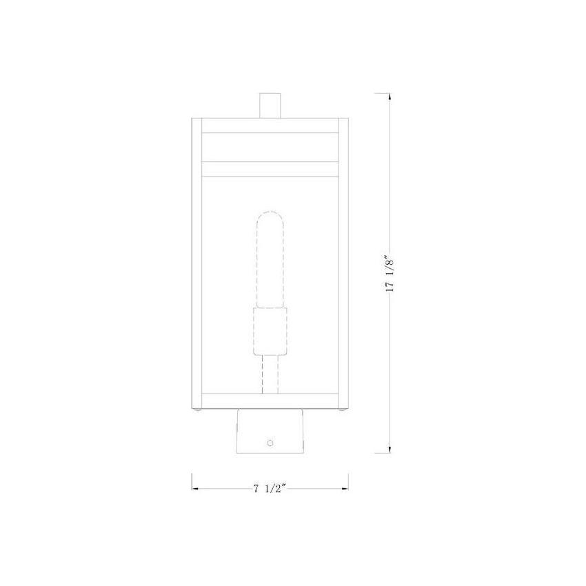 Nuri 1-Light 18" Outdoor Post Mount Fixture