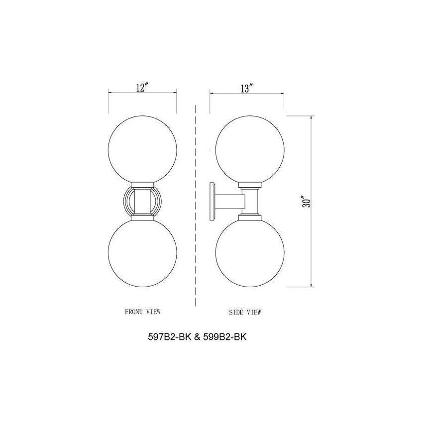 Laurent 2-Light 30" Outdoor Wall Light