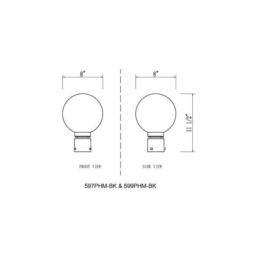 Laurent 1-Light 11.5" Outdoor Post Mount Fixture