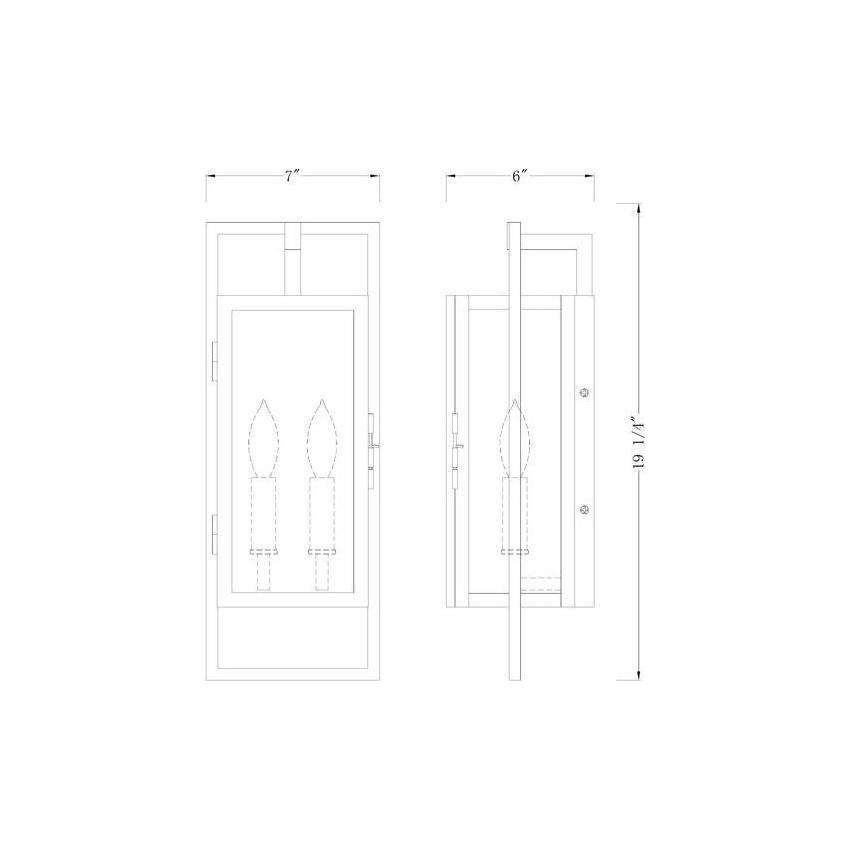 Lucian 2-Light 18.5" Outdoor Wall Light