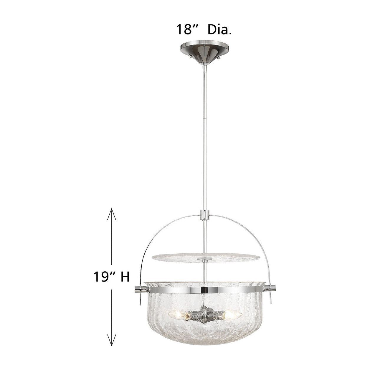 Denmar 4-Light Convertible Semi Flush / Pendant