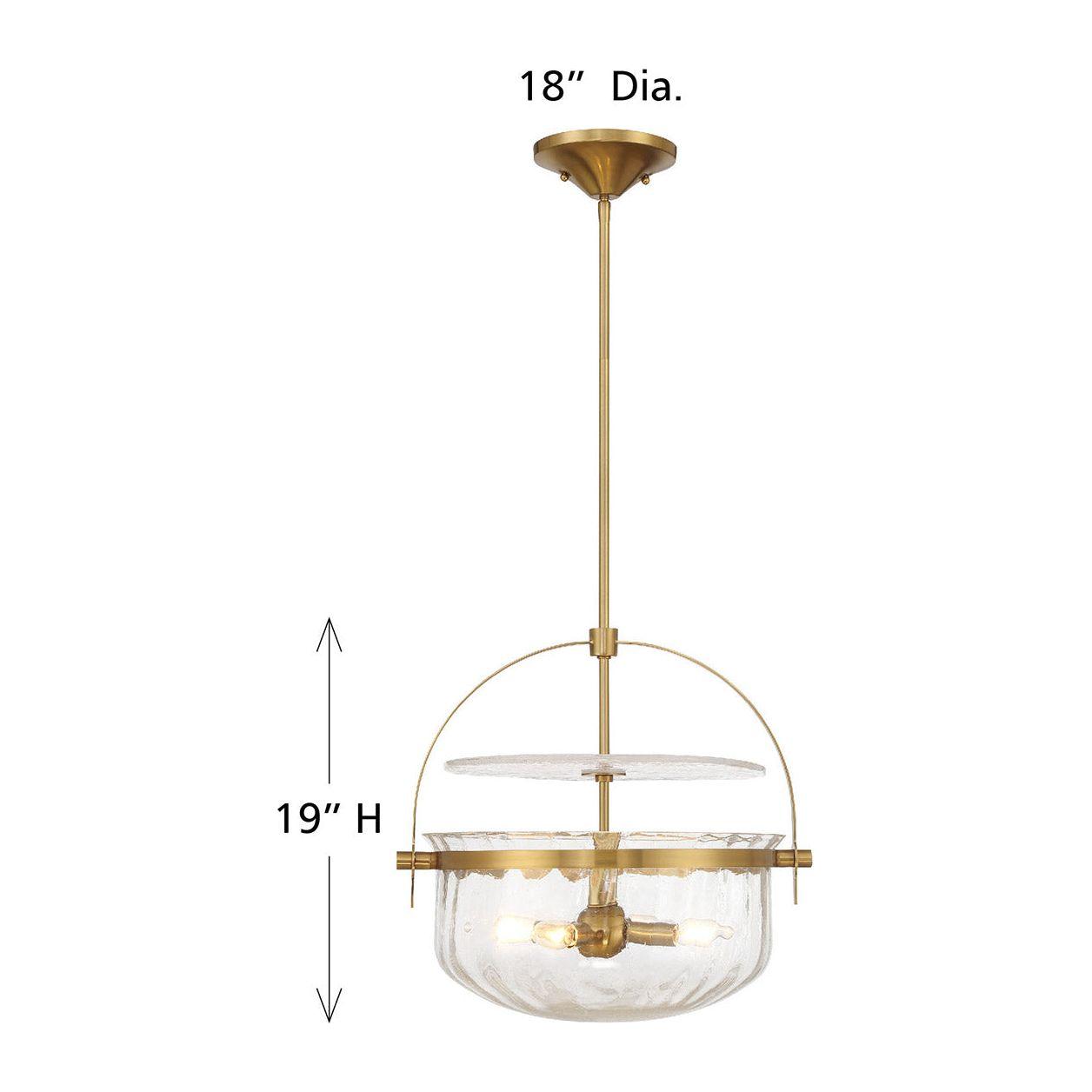 Denmar 4-Light Convertible Semi Flush / Pendant