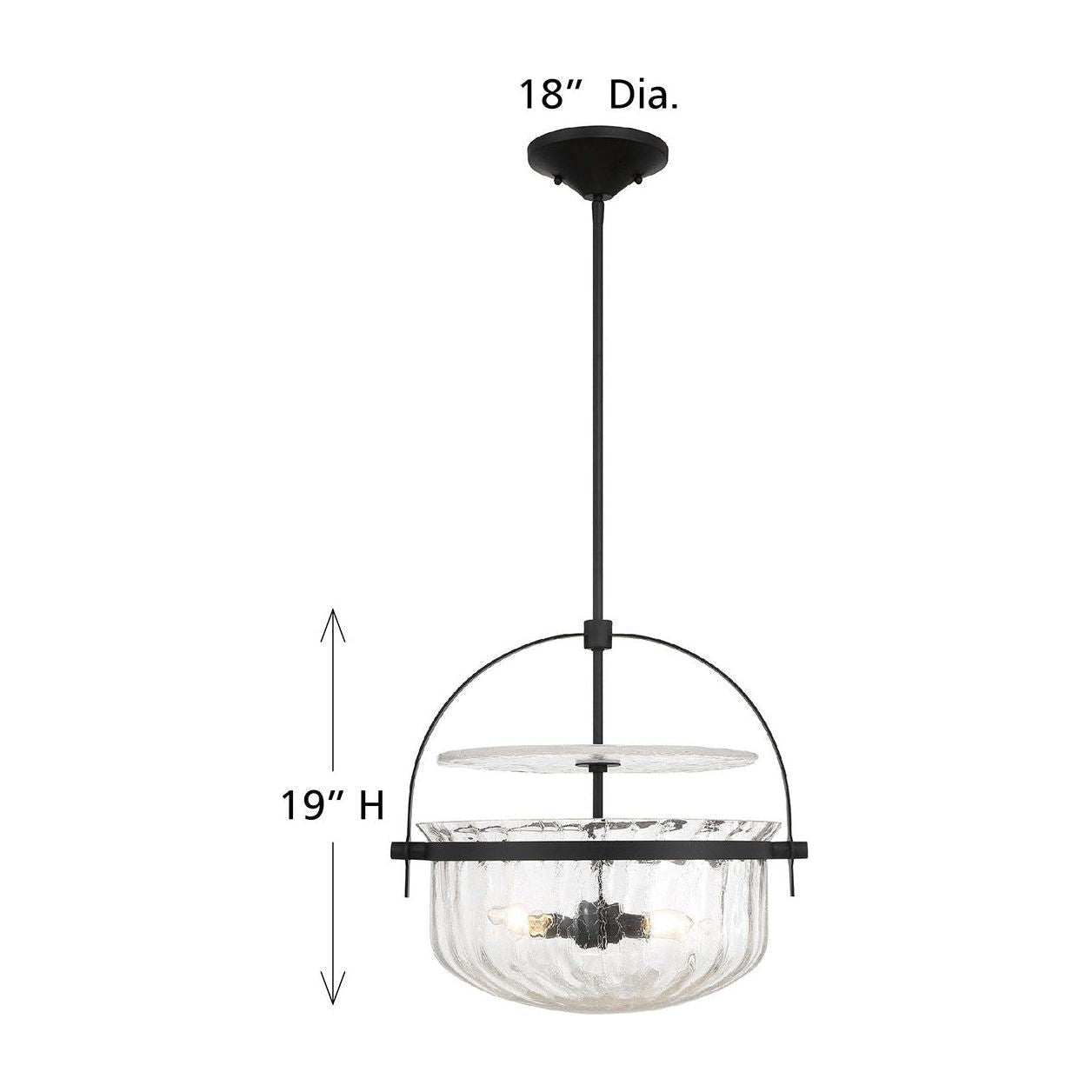 Denmar 4-Light Convertible Semi Flush / Pendant