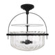 Denmar 4-Light Convertible Semi Flush / Pendant
