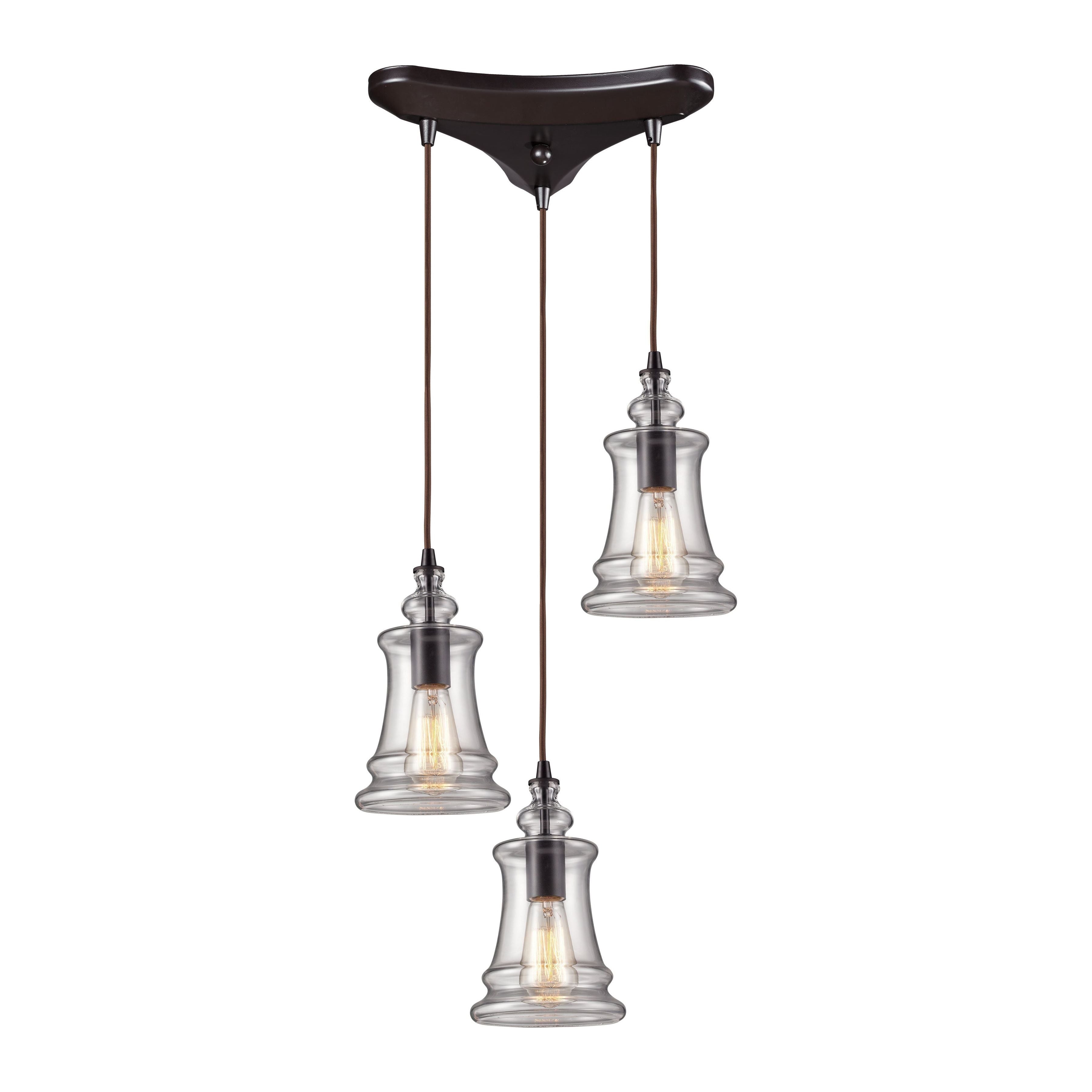 Menlow Park 10" Wide 3-Light Multi Pendant