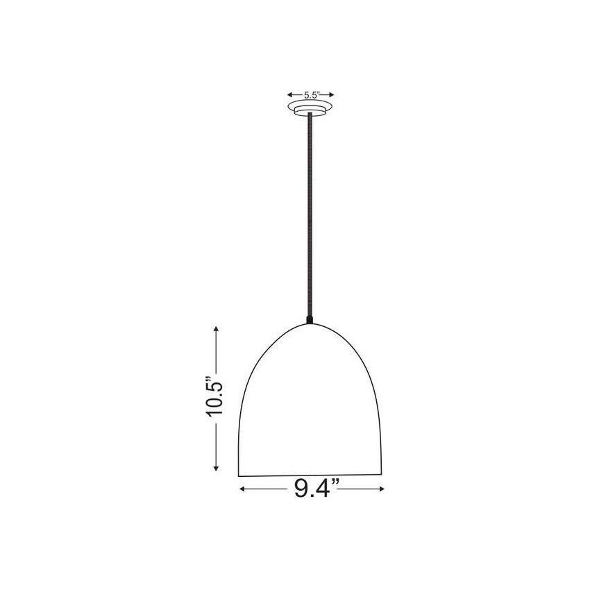 Z Studio 1-Light 9.5" Dome Pendant