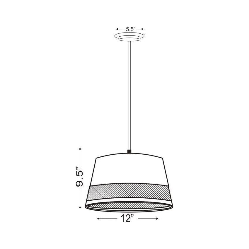 Maddox 1-Light 12" Chandelier