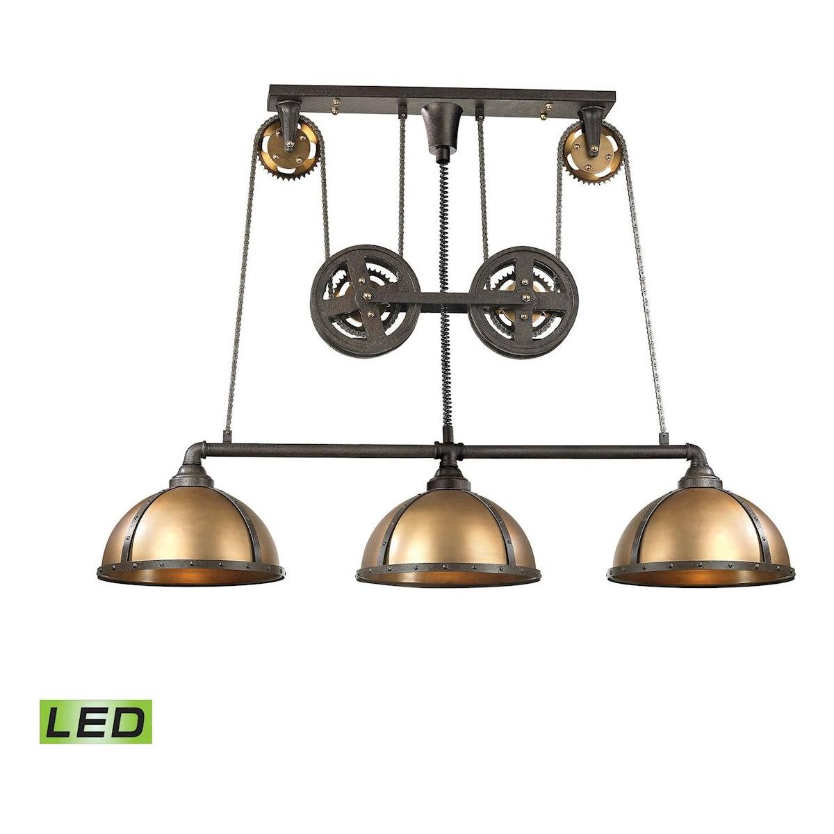 Torque 62" Wide 3-Light Linear Chandelier