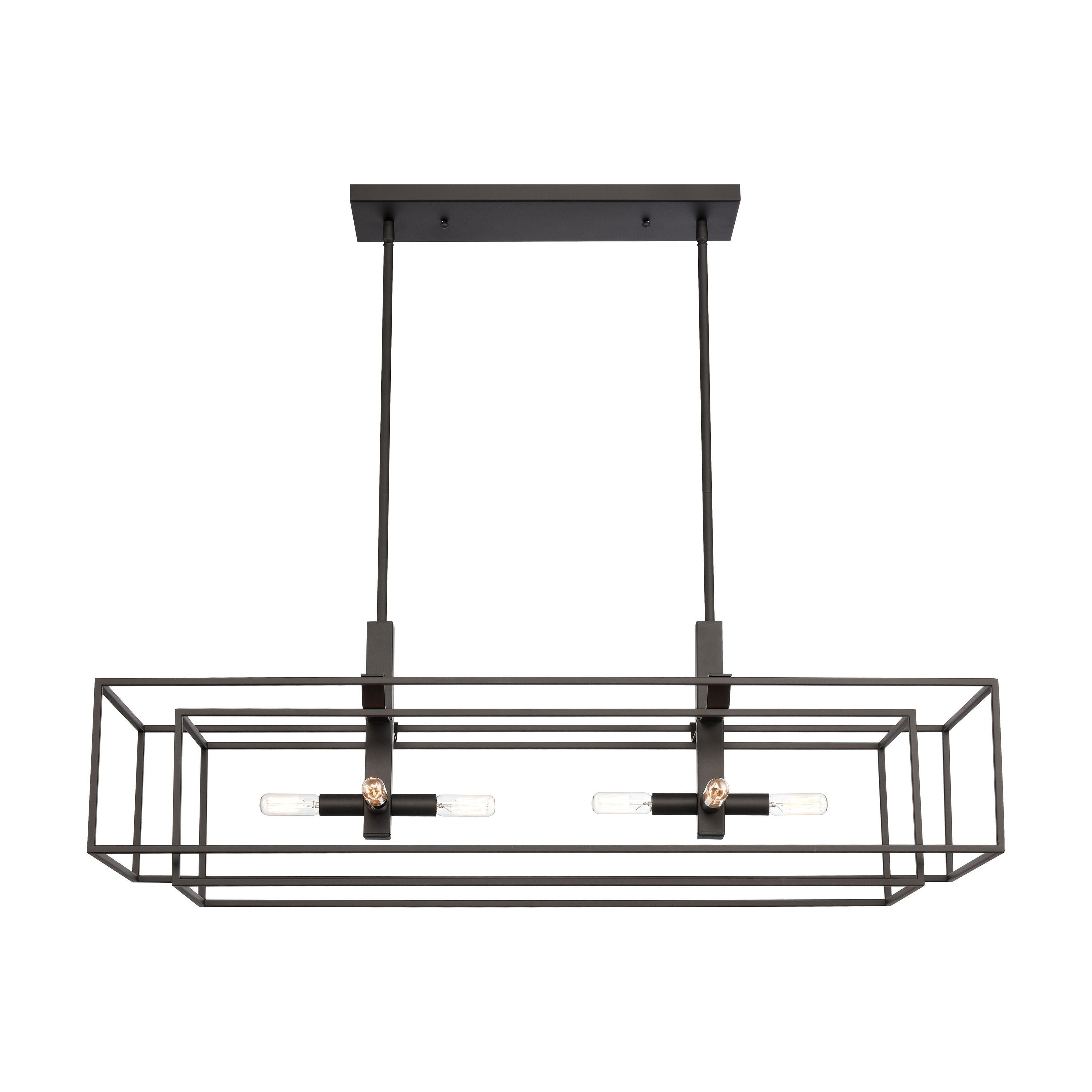 Kinsley 38" Wide 8-Light Linear Chandelier