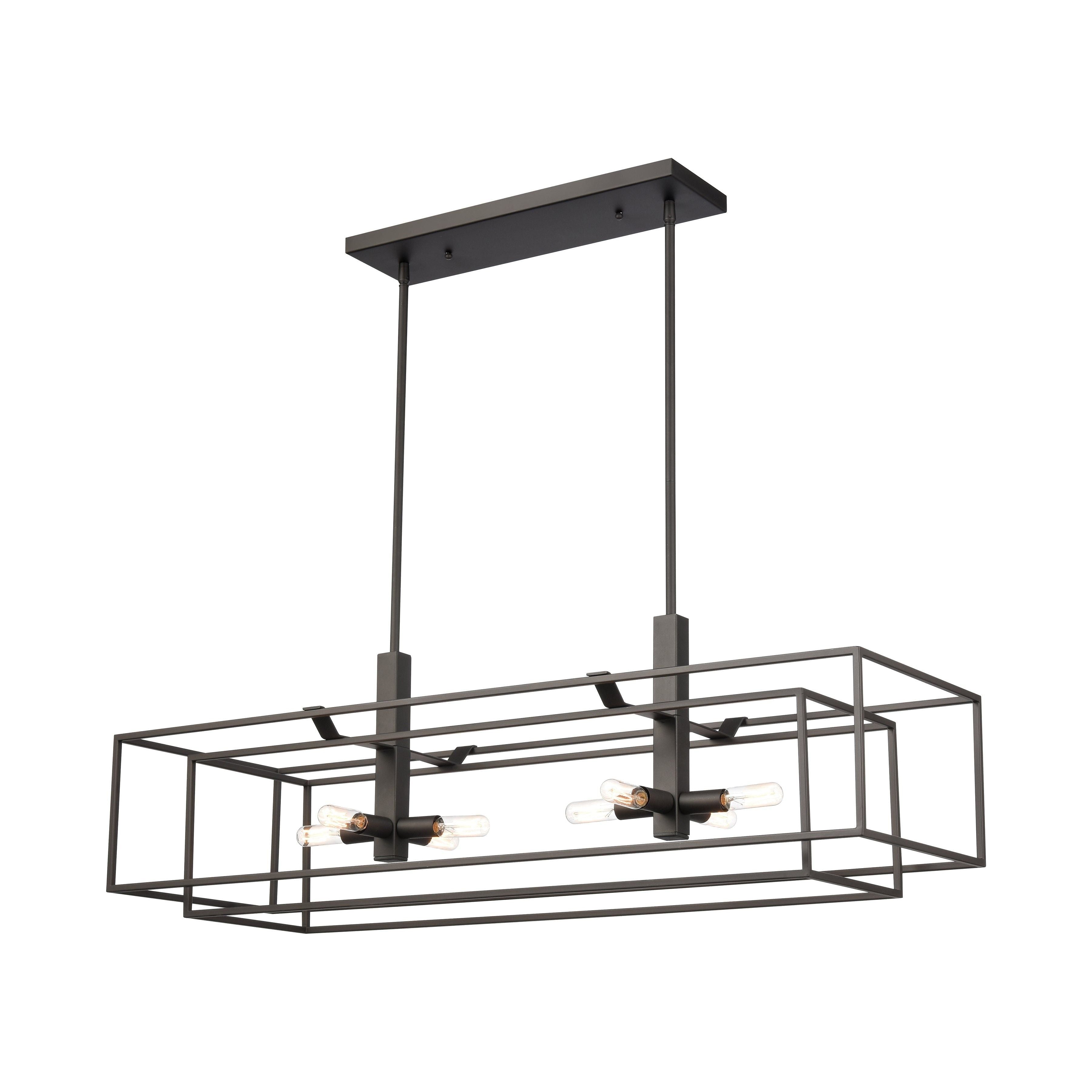 Kinsley 38" Wide 8-Light Linear Chandelier