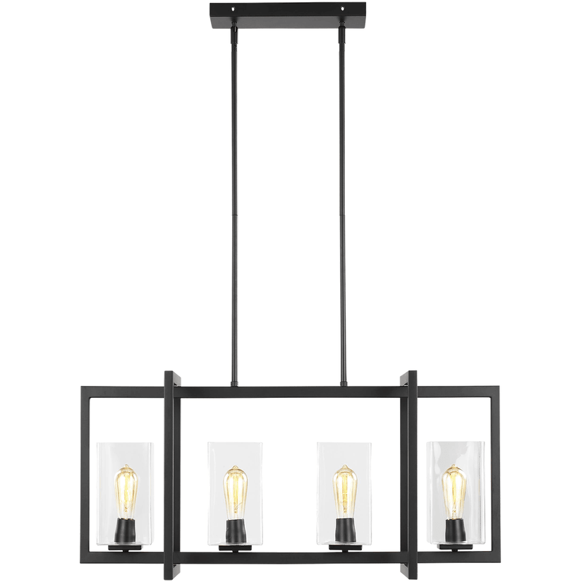 Generation Lighting - Mitte 4-Light Linear Suspension (with Bulbs) - Lights Canada